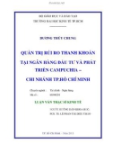 Luận văn Thạc sĩ Kinh tế: Quản trị rủi ro thanh khoản tại Ngân hàng Đầu tư và Phát triển Campuchia – Chi nhánh Tp. Hồ Chí Minh