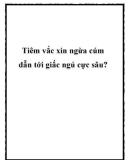 Tiêm vắc xin ngừa cúm dẫn tới giấc ngủ cực sâu?