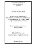 Tóm tắt Luận văn Thạc sĩ Quản trị kinh doanh: Nghiên cứu sự hài lòng của khách hàng đối với dịch vụ thẻ tín dụng tại Ngân hàng Đầu tƣ và Phát triển Việt Nam – Chi nhánh Đà Nẵng