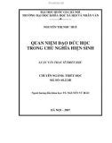 Tóm tắt Luận văn Thạc sỹ Triết học: Quan niệm đạo đức học trong chủ nghĩa hiện sinh