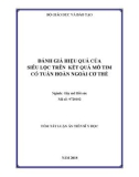 Tóm tắt Luận án tiến sĩ Y học: Đánh giá hiệu quả của siêu lọc trên kết quả mổ tim có tuần hoàn ngoài cơ thể