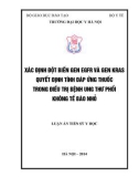 Luận án tiến sĩ Y học: Xác định đột biến gen EGFR quyết định tính đáp ứng thuốc trong điều trị bệnh ung thư phổi không tế bào nhỏ