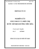 Tóm tắt Luận án Tiến sĩ Y học: Nghiên cứu chẩn đoán và điều trị bướu mô đệm đường tiêu hóa