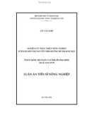 Luận án Tiến sĩ: Nghiên cứu phát triển nông nghiệp ở thành phố Thái Nguyên theo hướng đô thị sinh thái