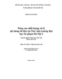 Luận văn Thạc sĩ Khoa học Thư viện: Nâng cao chất lượng xử lý nội dung tài liệu tại Thư viện trường Đại học Sư phạm Hà Nội 2