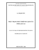 Luận văn Thạc sĩ Quản lý kinh tế: Thực trạng phát triển du lịch của tỉnh Lào Cai