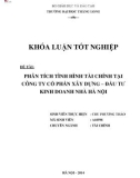 Khóa luận tốt nghiệp: Phân tích tình hình tài chính tại Công ty Cổ phần Xây dựng – Đầu tư Kinh doanh nhà Hà Nội