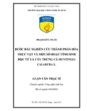 Luận văn Thạc sĩ Công nghệ sinh học: Bước đầu nghiên cứu thành phần hóa thực vật và một số hoạt tính sinh học từ lá cây trứng cá Muntingia calabura L.