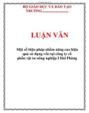 LUẬN VĂN: Một số biện pháp nhằm nâng cao hiệu quả sử dụng vốn tại công ty cổ phần vật tư nông nghiệp I Hải Phòng