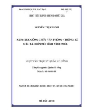 Luận văn Thạc sĩ Quản lý công: Năng lực công chức Văn phòng – thống kê các xã miền núi trên địa bàn tỉnh Vĩnh phúc