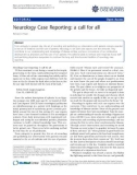 Báo cáo y học: Neurology Case Reporting: a call for all