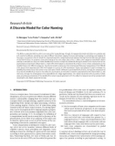 Báo cáo hóa học: Research Article A Discrete Model for Color Naming