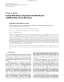 Báo cáo hóa học:   Research Article Energy Efﬁciency Comparison of MIMO-Based and Multihop Sensor Networks