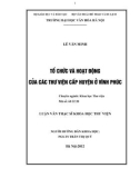 Luận văn Thạc sĩ Khoa học Thư viện: Tổ chức và hoạt động của các thư viện cấp huyện ở Vĩnh Phúc