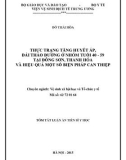 Tóm tắt Luận án Tiến sĩ Y học: Thực trạng tăng huyết áp, đái tháo đường ở nhóm tuổi 40 đến 59 tại Đông Sơn, Thanh Hóa và hiệu quả một số biện pháp can thiệp