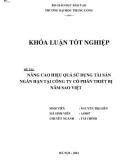 Khóa luận tốt nghiệp: Nâng cao hiệu quả sử dụng tài sản ngắn hạn tại Công ty Cổ phần Thiết bị Năm Sao Việt