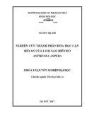 Khóa luận tốt nghiệp đại học: Nghiên cứu thành phần hóa học cặn hexan của loài sao biển đỏ Anthenea aspera