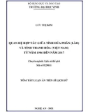 Tóm tắt Luận án Tiến sĩ Lịch sử: Quan hệ hợp tác giữa tỉnh Hủa Phăn (Lào) và tỉnh Thanh Hóa (Việt Nam) từ năm 1986 đến năm 2017