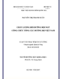 Luận văn thạc sĩ Quản lý công: Chất lượng bồi dưỡng đội ngũ công chức Tổng cục Đường bộ Việt Nam