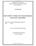 Luận văn Thạc sĩ Giáo dục học: Một nghiên cứu didactic về khái niệm đạo hàm ở lớp 11 phổ thông