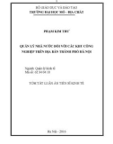 Tóm tắt Luận án Tiến sĩ Kinh tế: Quản lý nhà nước đối với các khu công nghiệp trên địa bàn thành phố Hà Nội