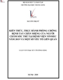 Tóm tắt luận văn Thạc sĩ Y tế công cộng: Kiến thức, thực hành phòng chống bệnh tay chân miệng của người chăm sóc trẻ tại Bệnh viện Vinmec năm 2019 và một số yếu tố liên quan