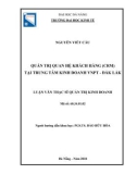 Luận văn Thạc sĩ Quản trị kinh doanh: Quản trị quan hệ khách hàng (CMR) tại Trung tâm kinh doanh VNPT - Đắk Lắk