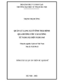 Tóm tắt Luận án Tiến sĩ Lịch sử: Quản lý làng xã ở tỉnh Thái Bình qua Hương ước cải lương từ năm 1921 đến năm 1945