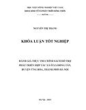 Khóa luận tốt nghiệp: Đánh giá thực thi chính sách hỗ trợ phát triển hợp tác xã ở xã Đồng Tân, huyện Ứng Hòa, thành phố Hà Nội