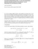 Báo cáo hóa học: MAXIMUM PRINCIPLES FOR A CLASS OF NONLINEAR SECOND-ORDER ELLIPTIC BOUNDARY VALUE PROBLEMS IN DIVERGENCE FORM CRISTIAN ENACHE 