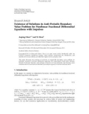 Báo cáo hóa học:   Research Article Existence of Solutions to Anti-Periodic Boundary Value Problem for Nonlinear Fractional 