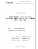 Đồ án tốt nghiệp: Khảo sát, đánh giá hàm lượng độc chất methanol có trong rượu trắng tại Thành phố Hồ Chí Minh