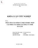 Khóa luận tốt nghiệp: Phân tích tài chính và một số biện pháp cải thiện tình hình tài chính tại Công ty TNHH HTVCOM