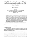 Tóm tắt Luận văn Thạc sĩ Luật học: Pháp luật về hoạt động tín dụng của Công ty tài chính và thực tiễn áp dụng tại Công ty tài chính Vinashin