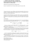 Báo cáo hóa học: L∞ -ERROR ANALYSIS FOR A SYSTEM OF QUASIVARIATIONAL INEQUALITIES WITH NONCOERCIVE OPERATORS