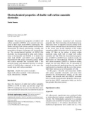 Báo cáo hóa học: Electrochemical properties of double wall carbon nanotube electrodes