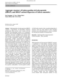 Báo cáo hóa học:  Aggregate structure of hydroxyproline-rich glycoprotein (HRGP) and HRGP assisted dispersion of carbon nanotubes