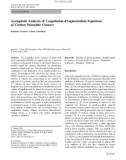 Báo cáo hóa học:  Asymptotic Analysis of Coagulation–Fragmentation Equations of Carbon Nanotube Clusters