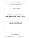 Luận văn Thạc sĩ Kinh tế: Phát triển khai thác thủy sản tại huyện đảo Cô Tô, tỉnh Quảng Ninh