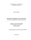 Tóm tắt Khóa luận tốt nghiệp ngành Bảo tàng học: Tìm hiểu lễ hội đình làng Lương Quy