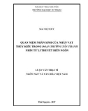 Luận văn Thạc sĩ Ngôn ngữ và Văn hóa Việt Nam: Quan niệm nhân sinh của nhân vật Thúy Kiều trong Đoạn trường tân thanh nhìn từ lí thuyết diễn ngôn