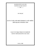 Tóm tắt Luận văn Thạc sĩ Kinh tế: Quản lý Nhà nước đối với dịch vụ viễn thông trên địa bàn tỉnh Bắc Ninh