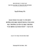 Luận văn Thạc sĩ Giáo dục học: Soạn thảo tài liệu và tổ chức hướng dẫn học sinh ở trung tâm giáo dục thường xuyên tự học chương “Các định luật bảo toàn” – Vật lí 10