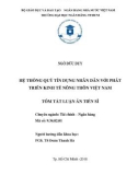 Tóm tắt Luận án Tiến sĩ Kinh tế: Hệ thống quỹ tín dụng nhân dân với phát triển kinh tế nông thôn Việt Nam