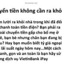 Chuyển tiền không cần ra khỏi nhà