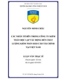 Luận văn Thạc sĩ Kế toán: Các nhân tố bên trong công ty kiểm toán độc lập tác động đến chất lượng kiểm toán báo cáo tài chính tại Việt Nam