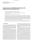 Báo cáo hóa học:   Relay Techniques for MIMO Wireless Networks with Multiple Source and Destination Pairs