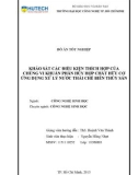 Đồ án tốt nghiệp: Khảo sát các điều kiện thích hợp của chủng vi khuẩn phân hủy chất hữu cơ ứng dụng xử lý nước thải chế biến thủy sản