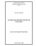 Luận văn Thạc sĩ Toán học: Về tính chất đôi một nguyên tố cùng nhau