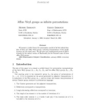 Báo cáo toán học: Aﬃne Weyl groups as inﬁnite permutations